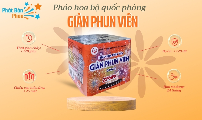 Giá giàn phun viên – Bảng giá pháo hoa Z121 chính hãng tại Phát Bán Pháo